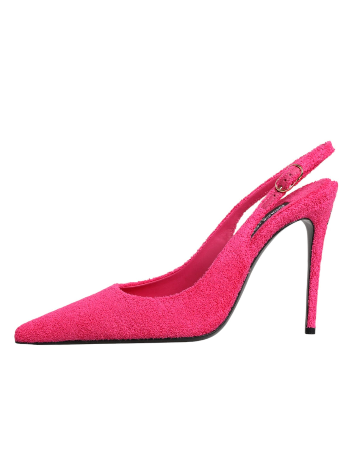 Dolce & Gabbana Pink Suede High Heels Slingback Shoes
