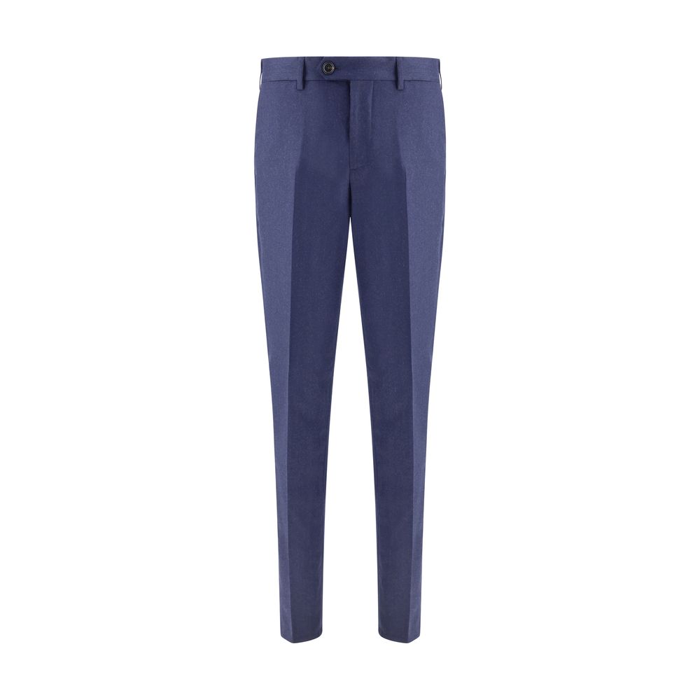 Brunello Cucinelli Blue Fleece Wool Pants