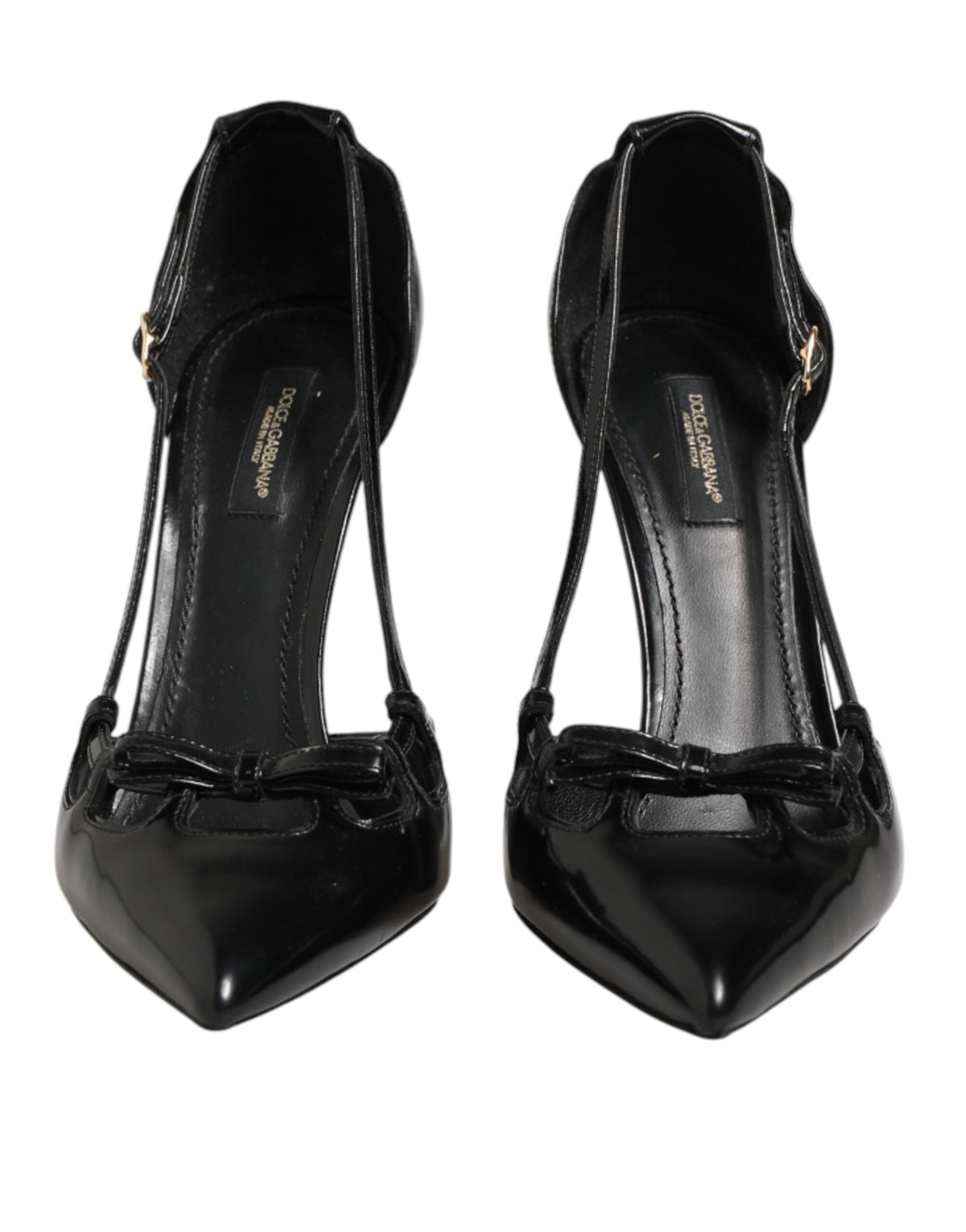 Dolce & Gabbana Black Patent Leather High Heels Pumps Shoes