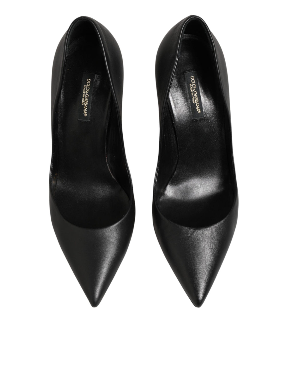 Dolce & Gabbana Black Patent Leather High Heels Pumps Shoes