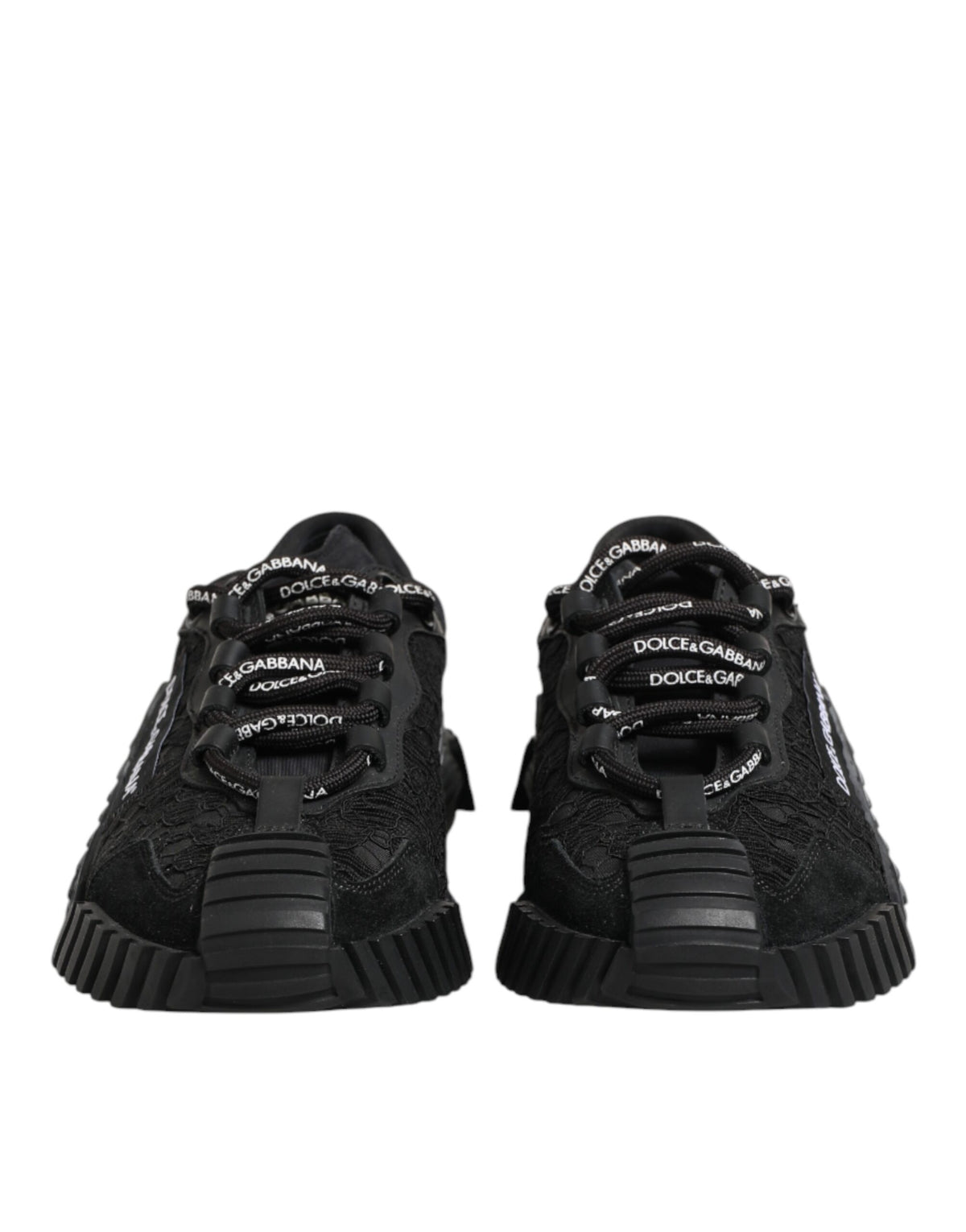 Dolce & Gabbana Black Logo Lace Low Top NS1 Sneakers Shoes