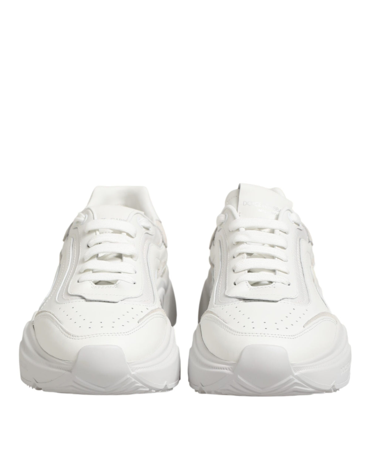 Dolce & Gabbana White Leather Daymaster Low Top Sneakers Shoes