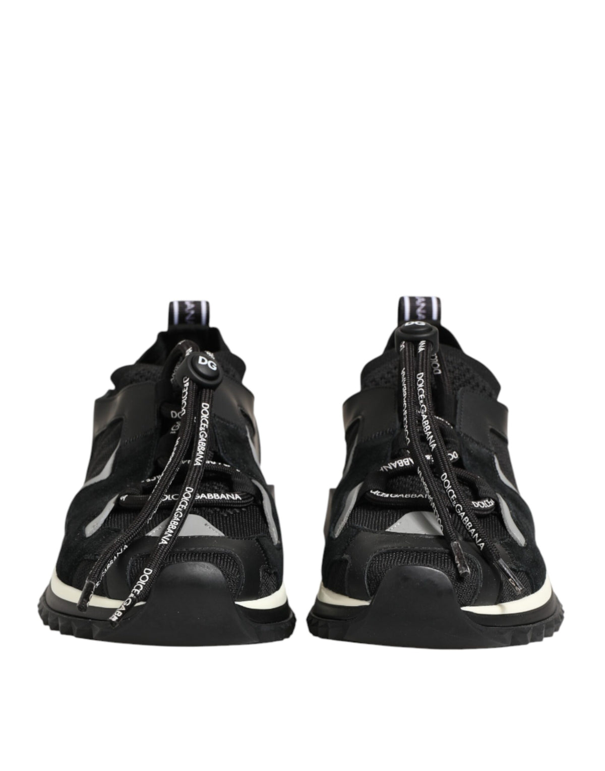 Dolce & Gabbana Black Mesh Sorrento Trekking Sneakers Shoes