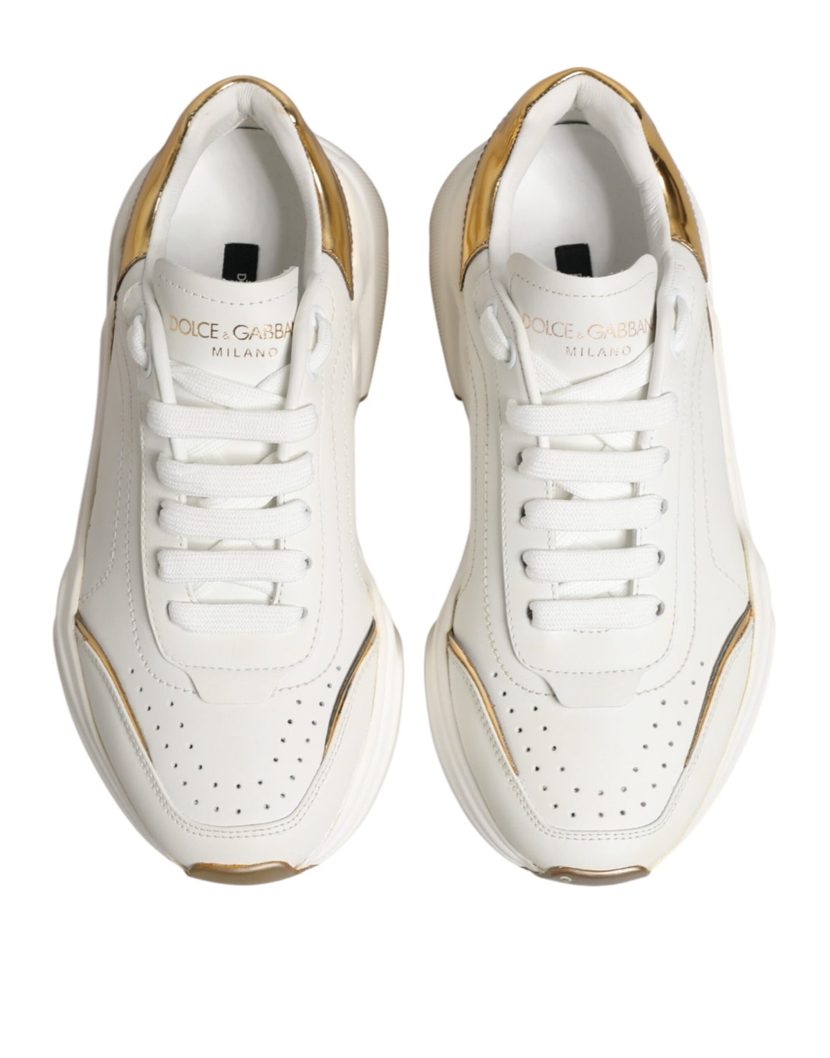 Dolce & Gabbana White Gold Daymaster Low Top Sneakers  Shoes