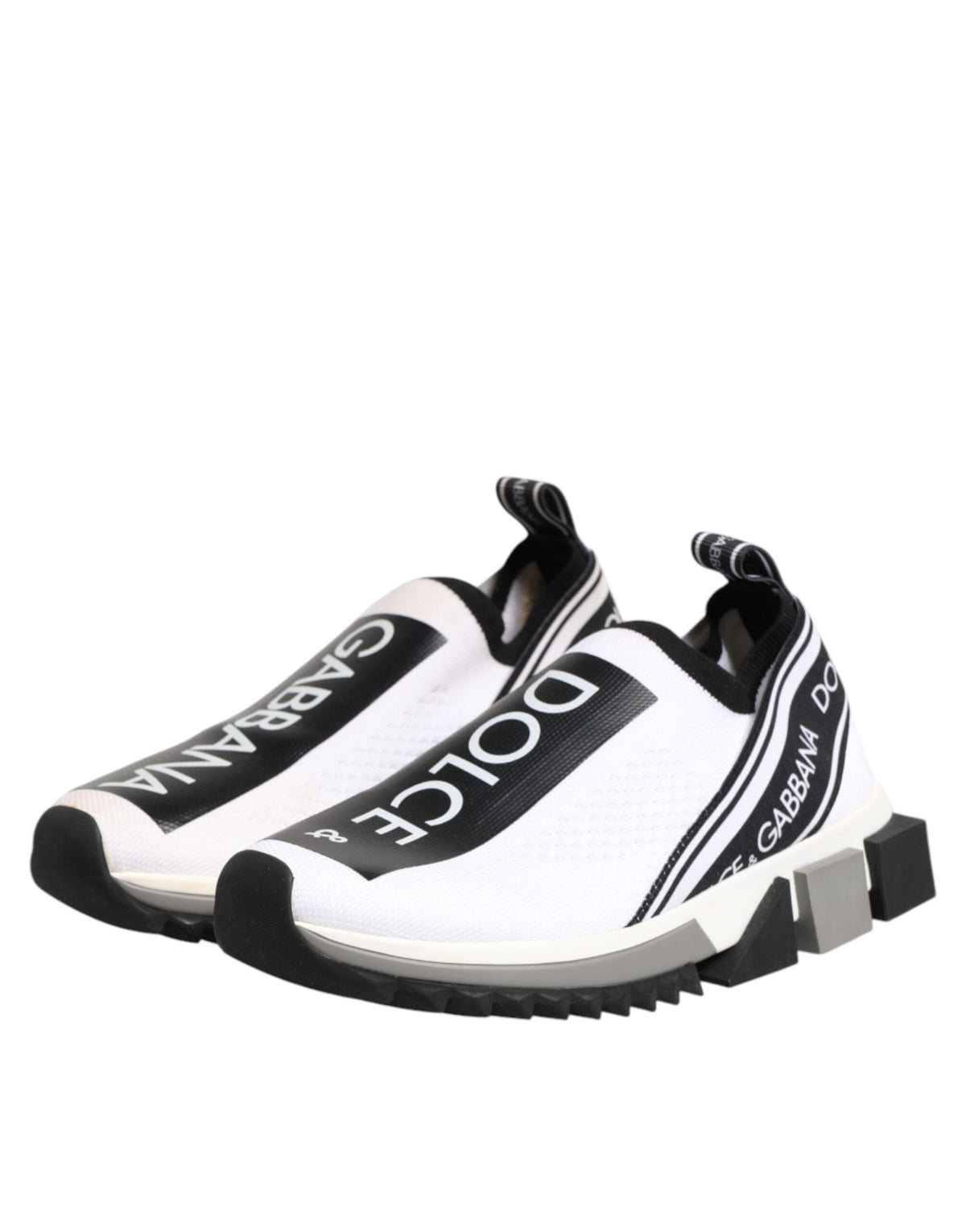 Dolce & Gabbana White Logo Low Top Sorrento Sneakers Shoes