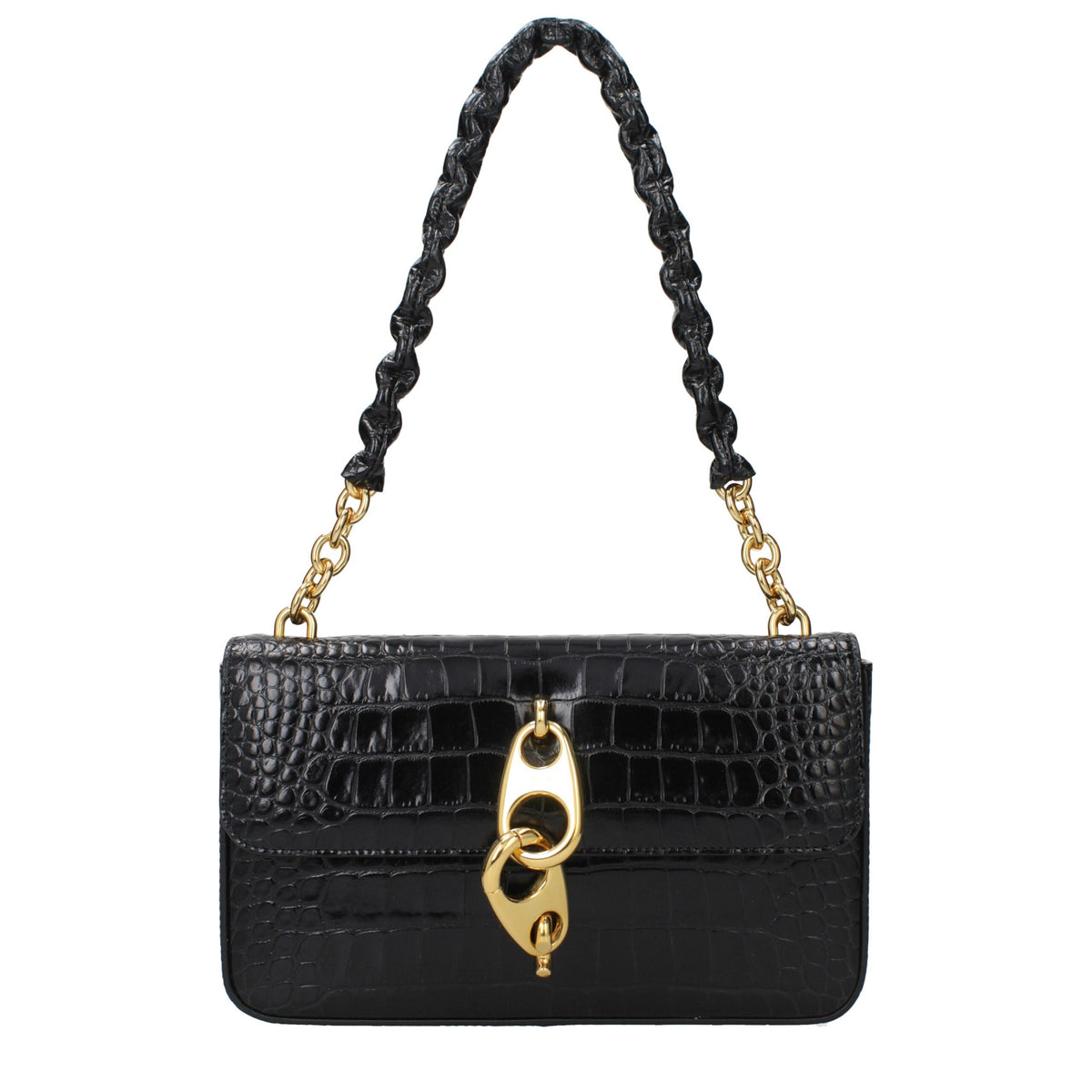 Tom Ford Black Leather Shoulder Bag