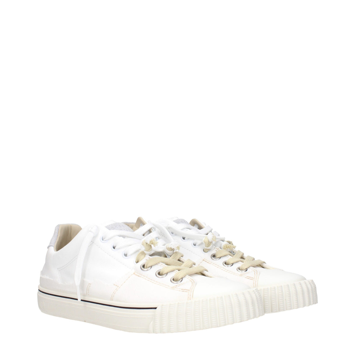 Maison Margiela White Leather Low Top Sneakers
