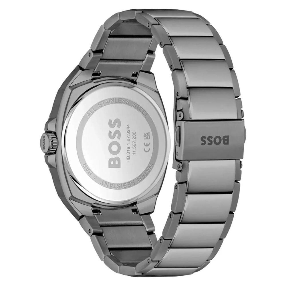 Hugo Boss Gray Stainless Steel Dress Watch
