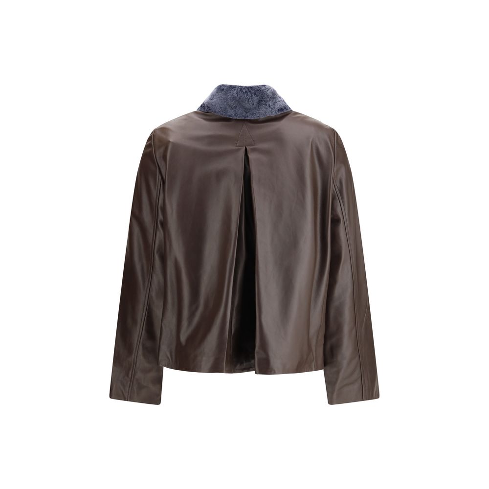 Marni Brown Leather Jacket