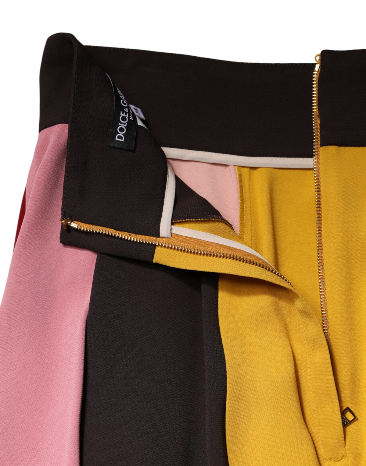 Dolce & Gabbana Multicolor Viscose High Waist Midi Skirt