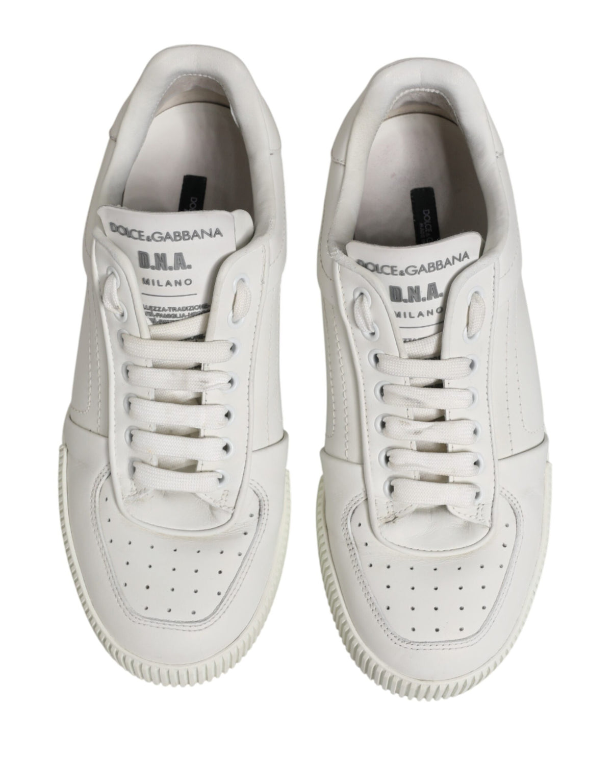 Dolce & Gabbana White MIAMI Calf Low Top Men Sneakers  Shoes