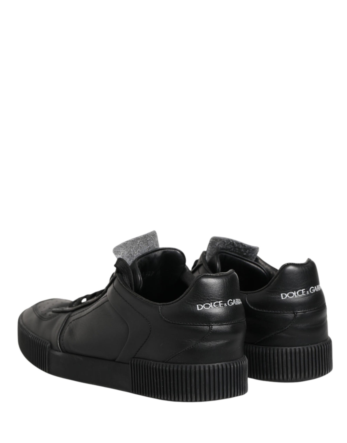 Dolce & Gabbana Black MIAMI Calf Low Top Men Sneakers  Shoes