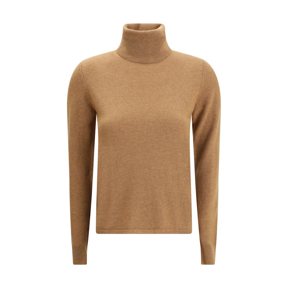 Max Mara Brown Wool Turtleneck