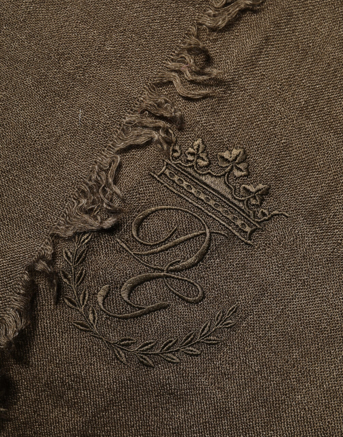 Dolce & Gabbana Brown Cashmere Knit Neck Wrap Shawl  Scarf