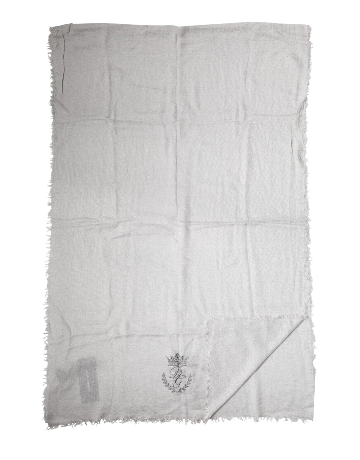 Dolce & Gabbana Gray Cashmere Knit Neck Wrap Shawl Scarf