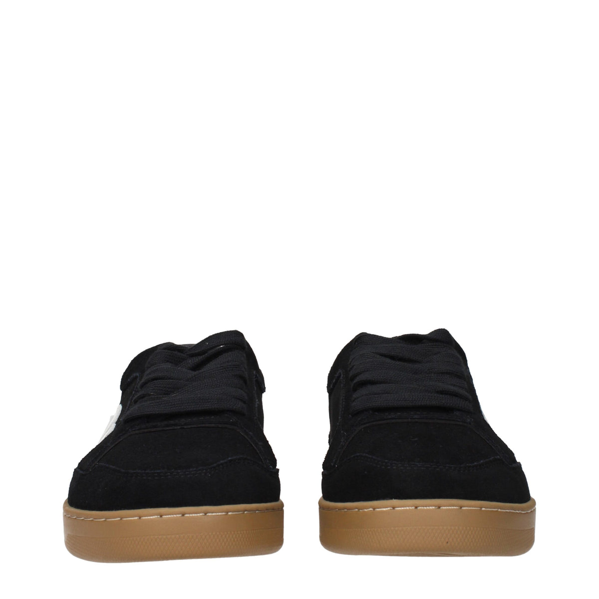 Palm Angels Black Leather Low Top Sneakers