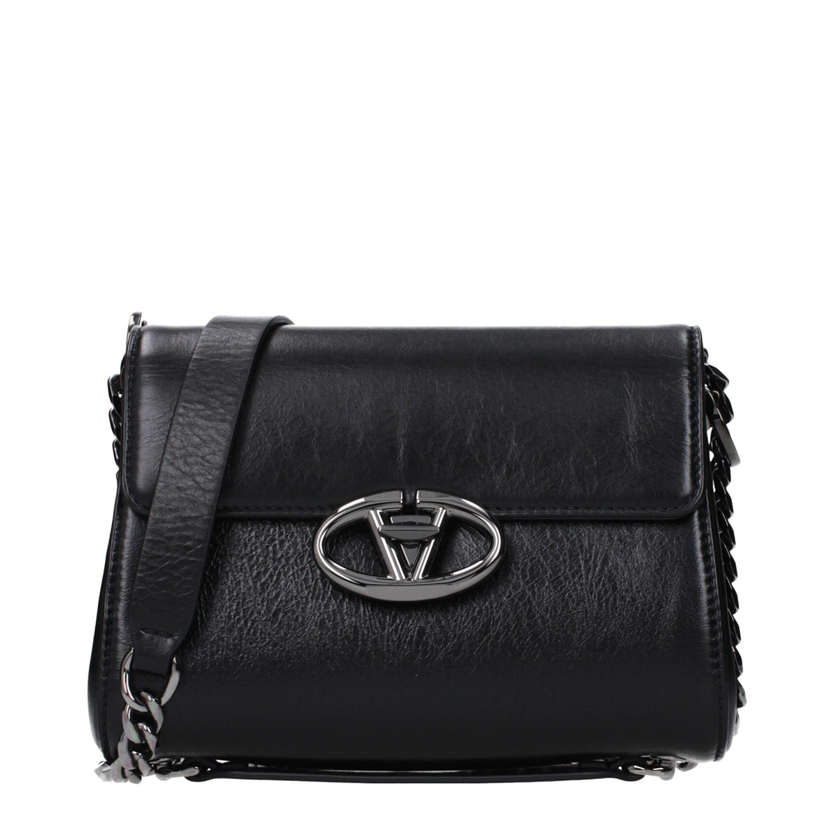 Valentino Garavani Black Leather Crossbody Bag