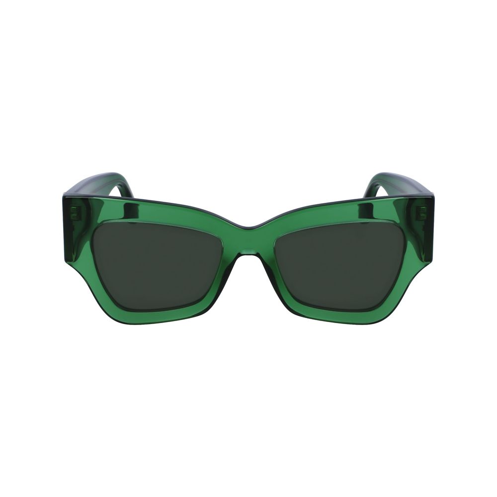 Victoria Beckham Green Acetate Sunglasses