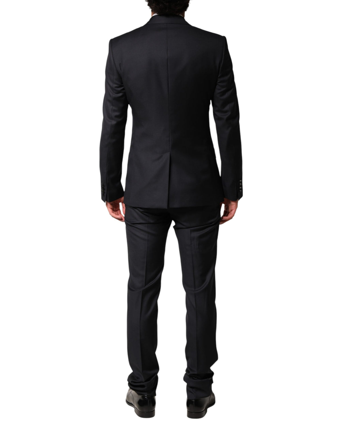Dolce & Gabbana Black Wool Single Breasted 3 Piece Men Suit