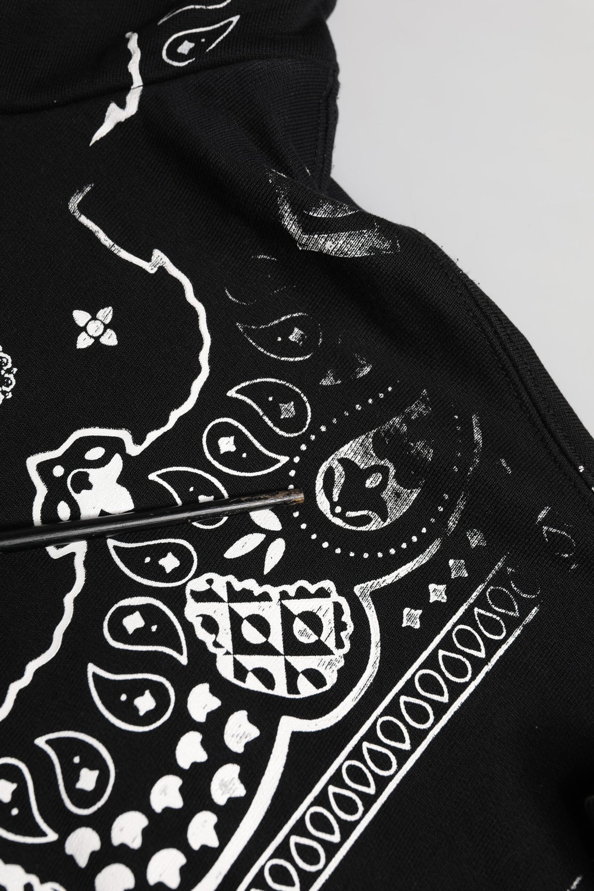 Dolce & Gabbana Black Bandana Hooded Men Sweatshirt Sweater