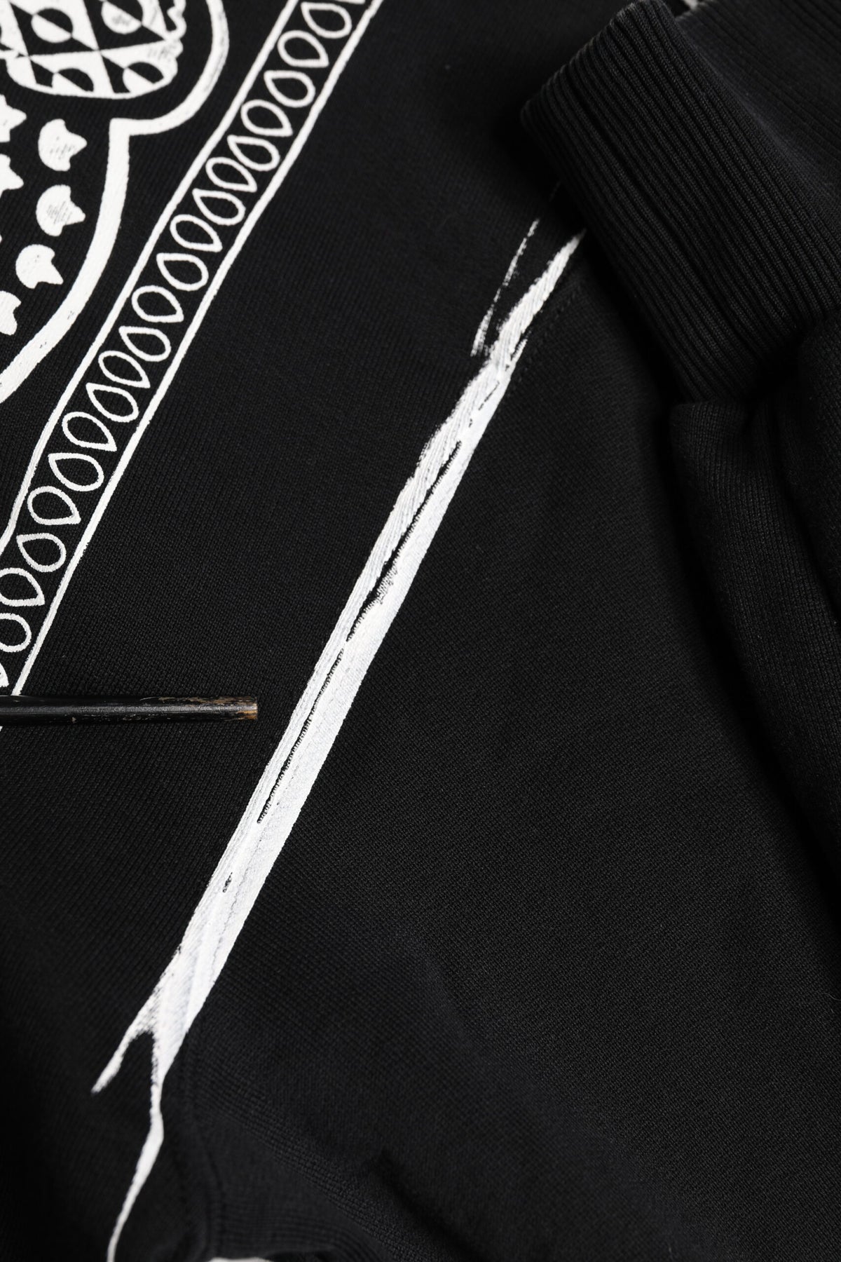 Dolce & Gabbana Black Bandana Hooded Men Sweatshirt Sweater