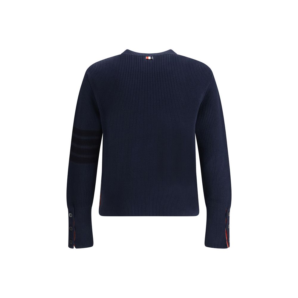 Thom Browne Blue Cotton Sweatshirt