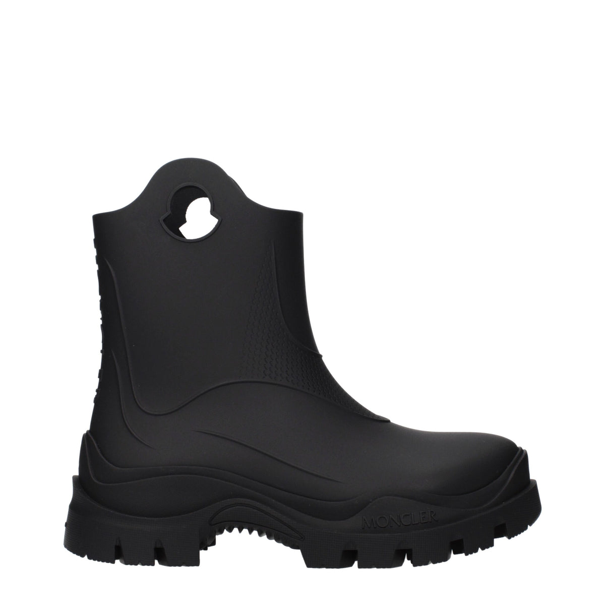 Moncler Black Cotton Ankle Boots