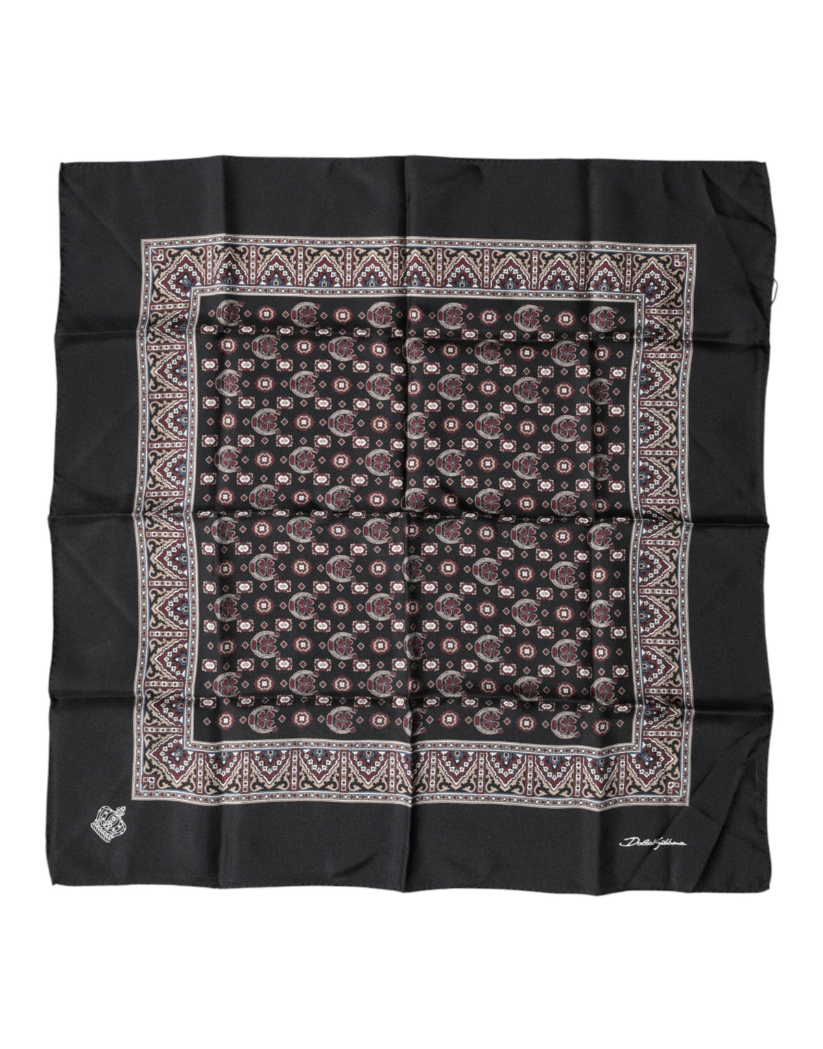 Dolce & Gabbana Multicolor Patterned Men Square Foulard Scarf