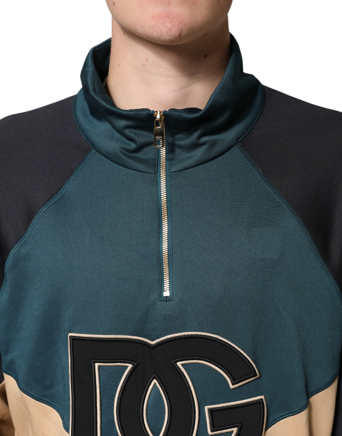 Dolce & Gabbana DG Mock Neck Sweatshirt Sweater  Multicolor