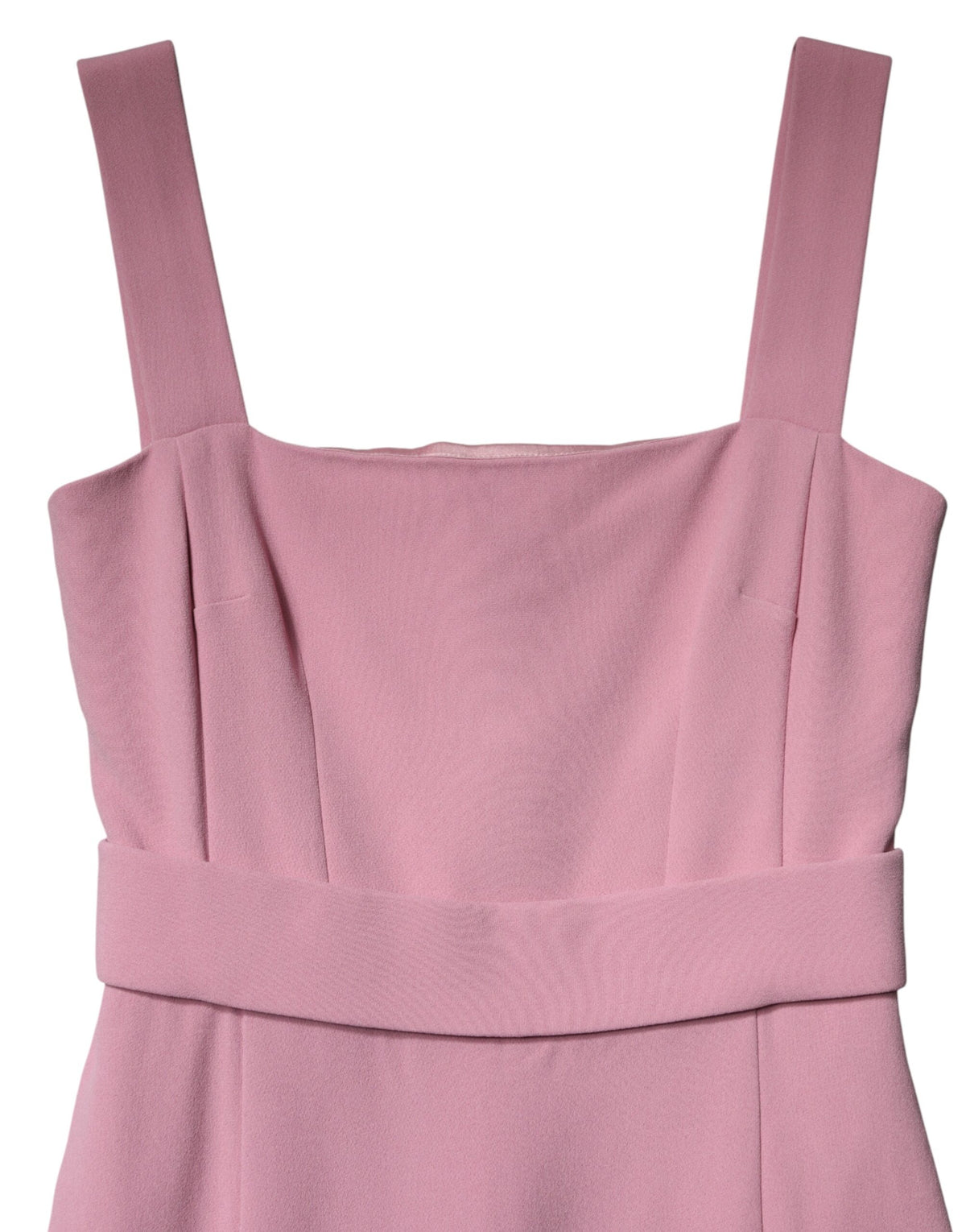 Dolce & Gabbana Pink Viscose Sleeveless Sheath Midi Dress