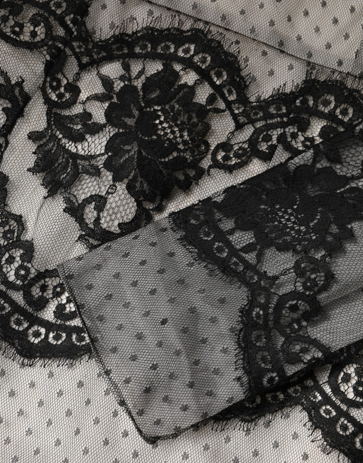 Dolce & Gabbana Black White Lace Silk Blend MaxiSheath Dress