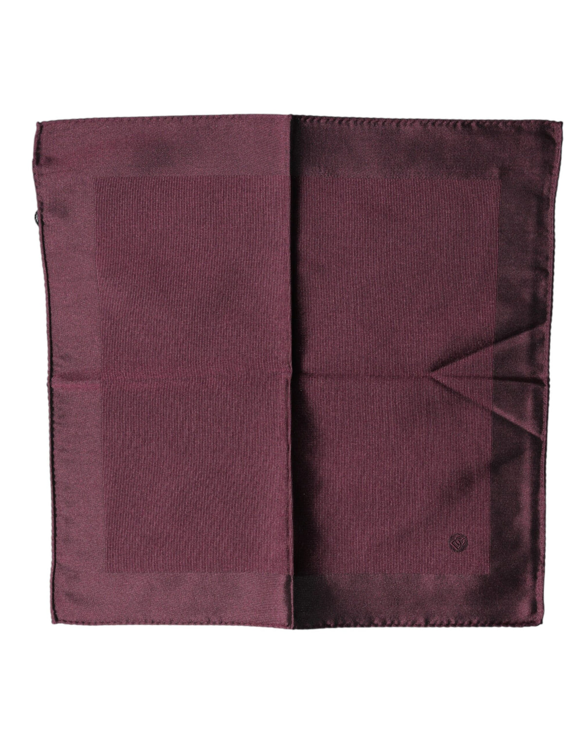 Dolce & Gabbana Maroon Logo Silk Square Handkerchief Scarf