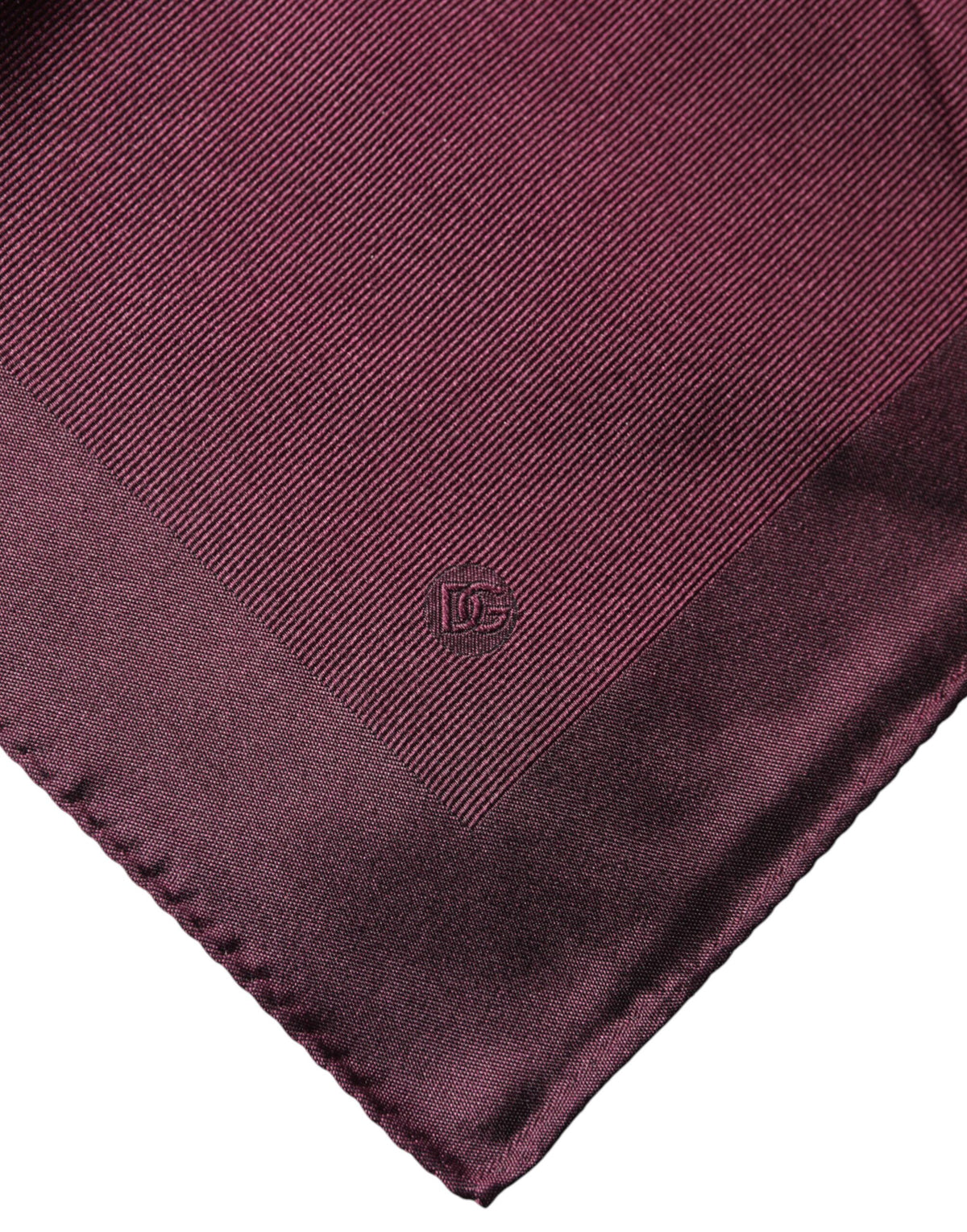 Dolce & Gabbana Maroon Logo Silk Square Handkerchief Scarf