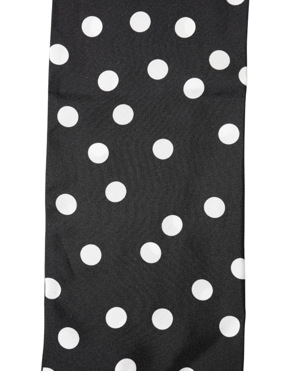 Dolce & Gabbana Scarf Black Polka Dot Silk Neck Wrap Foulard