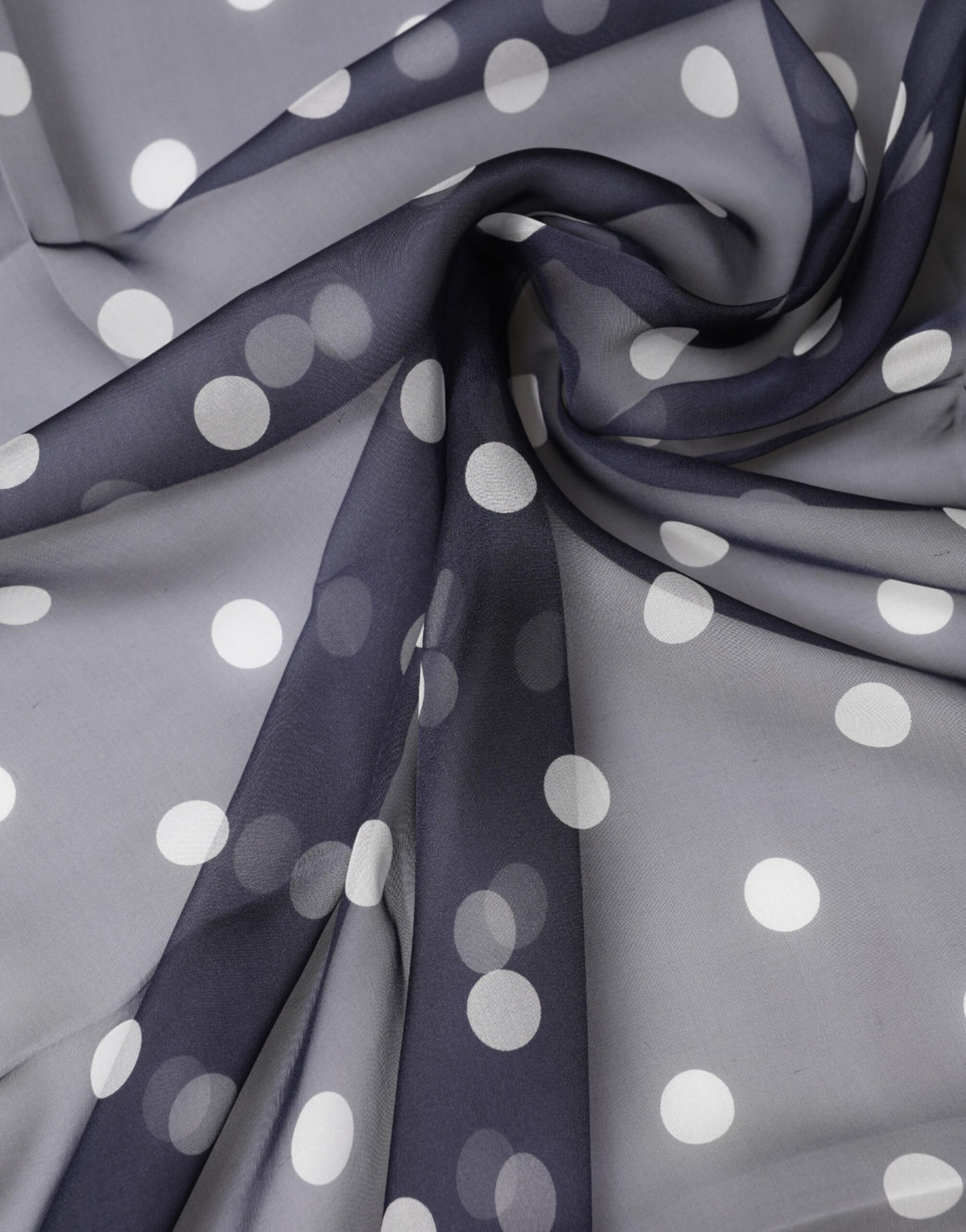 Dolce & Gabbana Blue Polka Dot Silk Neck Wrap Shawl 205cm x 132cm Scarf
