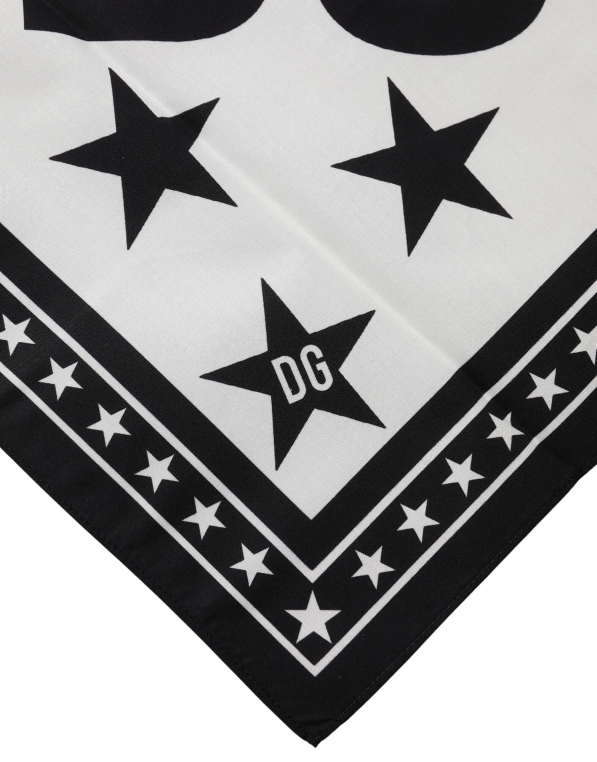 Dolce & Gabbana White DG Crown Print Square Foulard 52cm x 50.5cm Scarf
