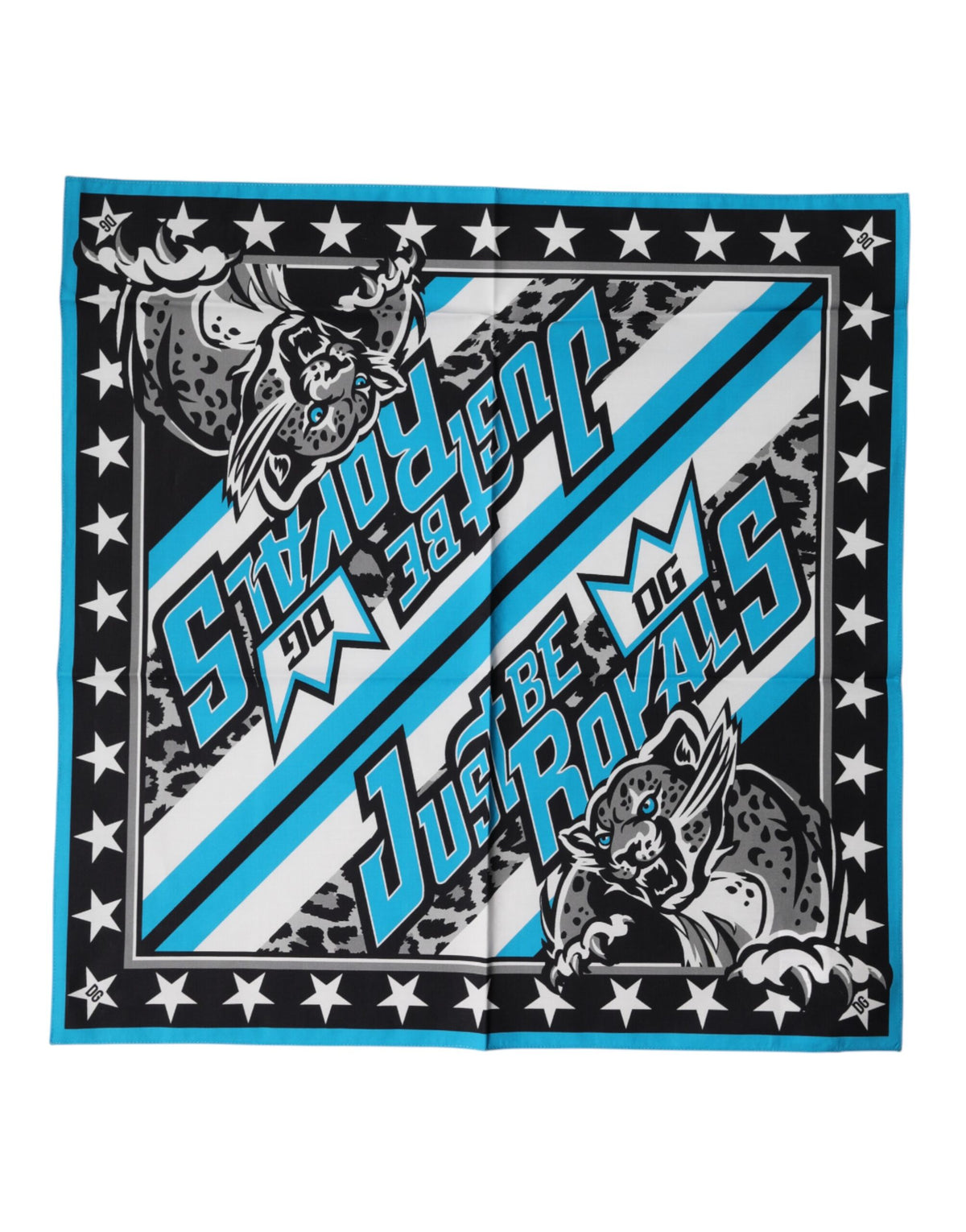 Dolce & Gabbana Multicolor DG Royals Square Foulard 51.5cm x 51cm Scarf