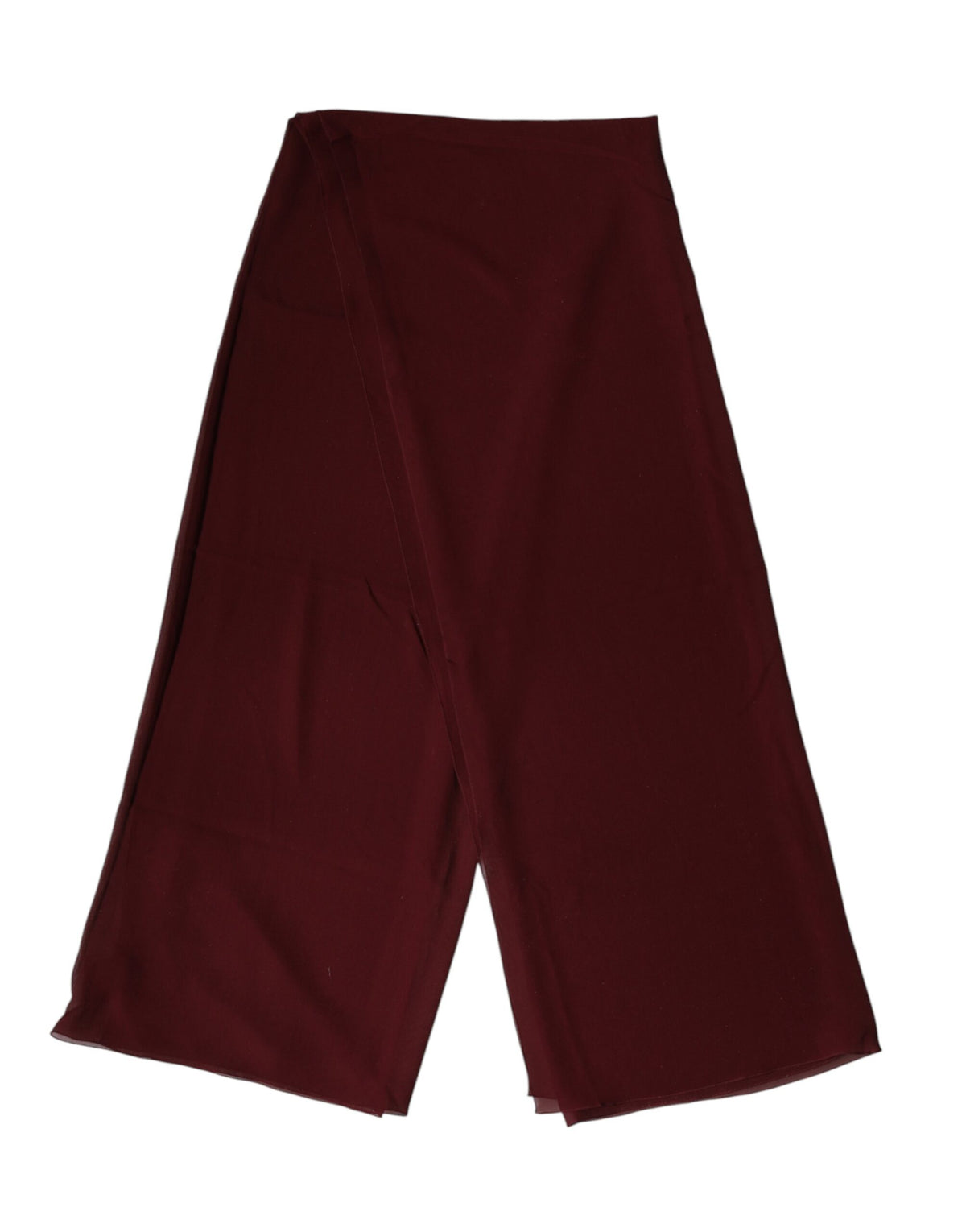 Dolce & Gabbana Maroon Silk Stole Neck Wrap Shawl Men 200cm x 130cm  Scarf