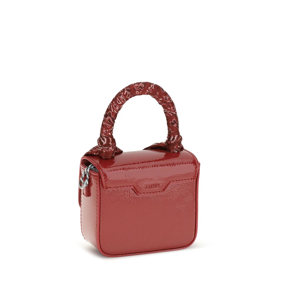 Amiri Red Calf Leather Bos Taurus Handbag