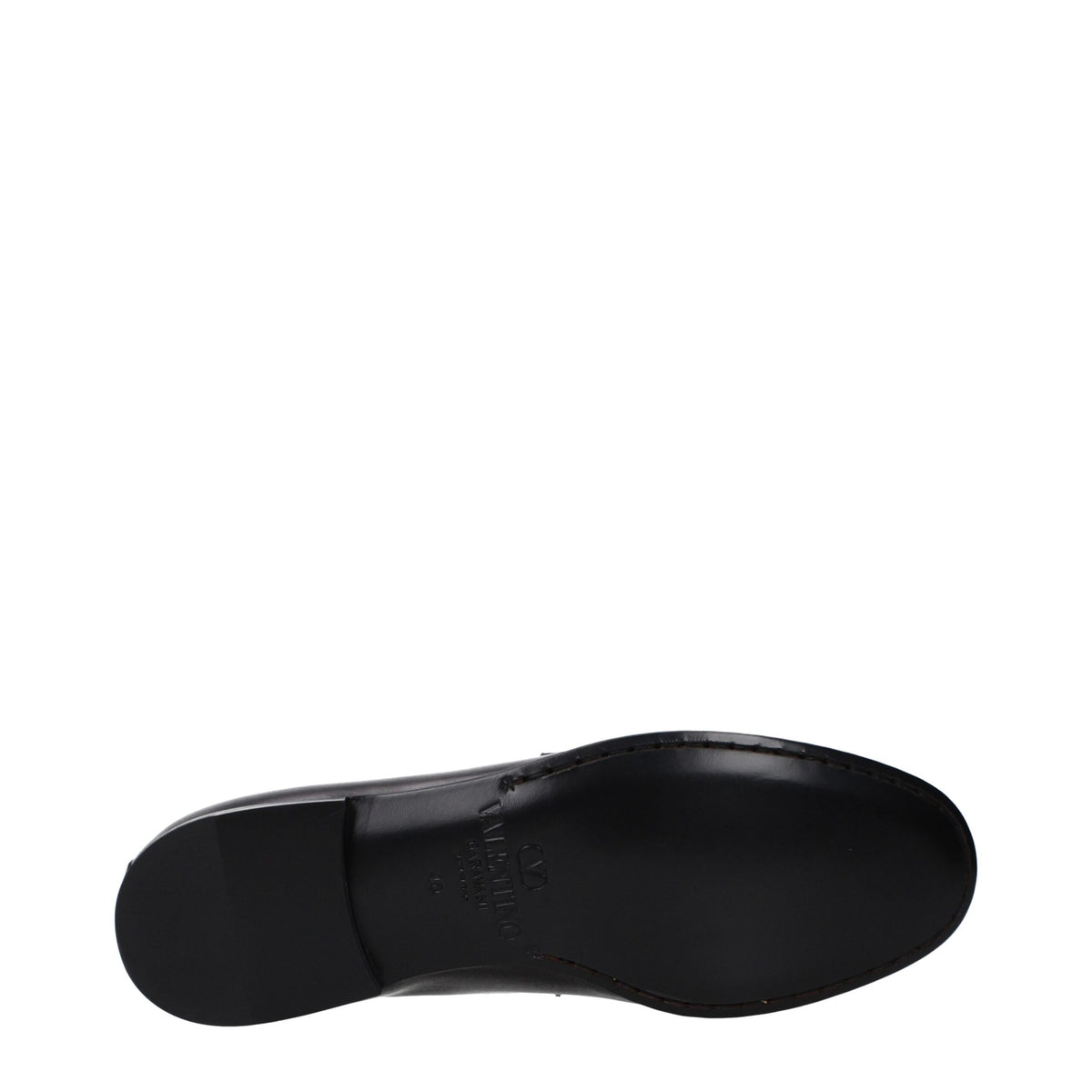Valentino Garavani Black Leather Slip-On Loafers