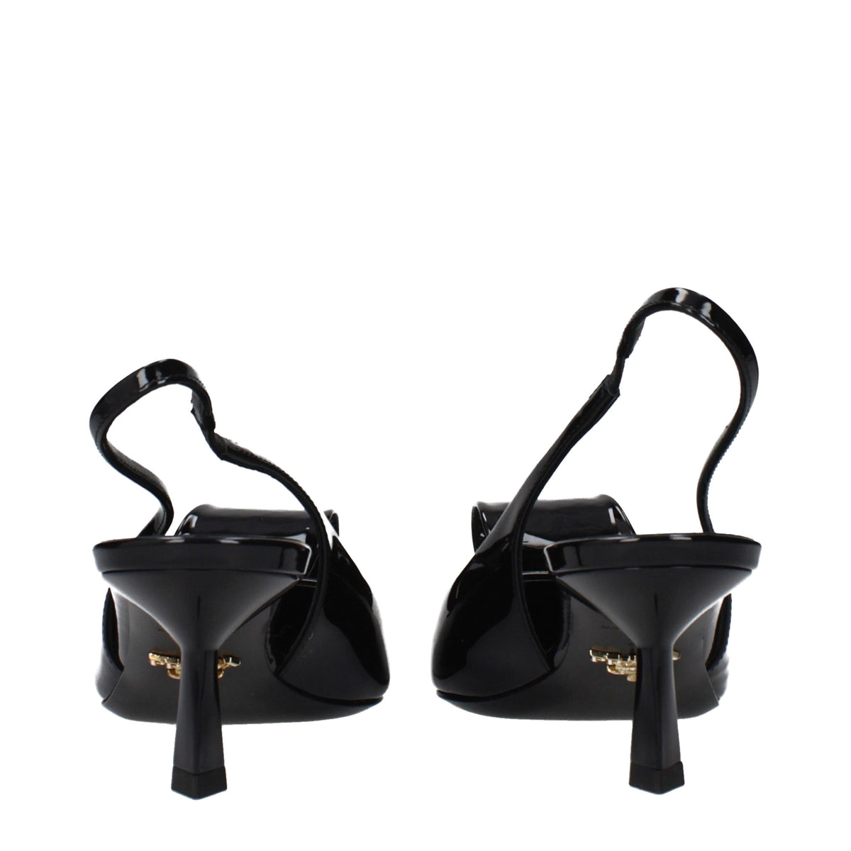 Prada Black Leather Stiletto Heel Sandals