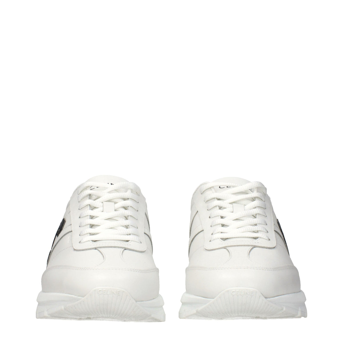 Celine White Leather Athletic Sneakers