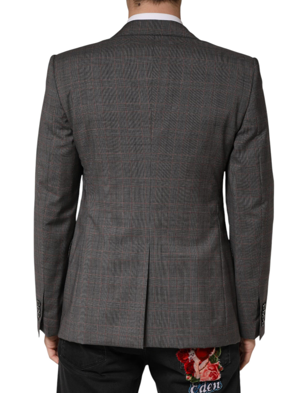 Dolce & Gabbana Gray Wool Single Breasted 2 Button Blazer