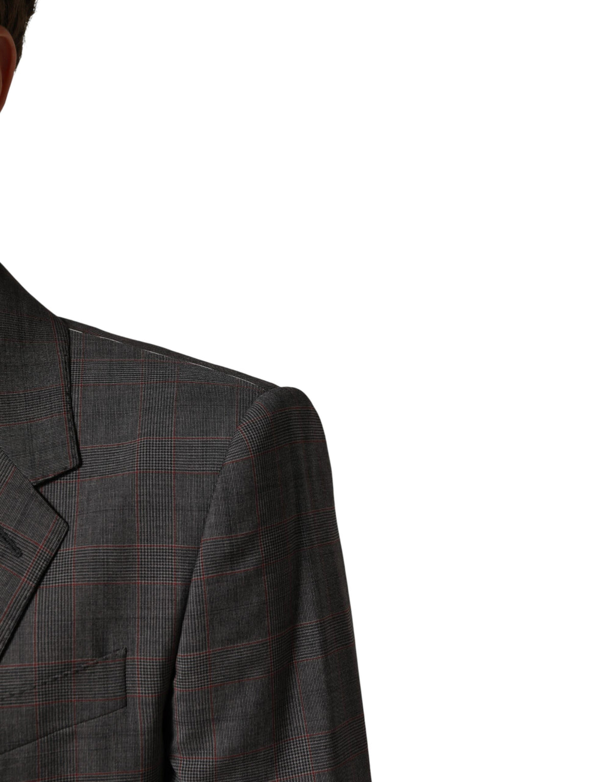 Dolce & Gabbana Gray Wool Single Breasted 2 Button Blazer