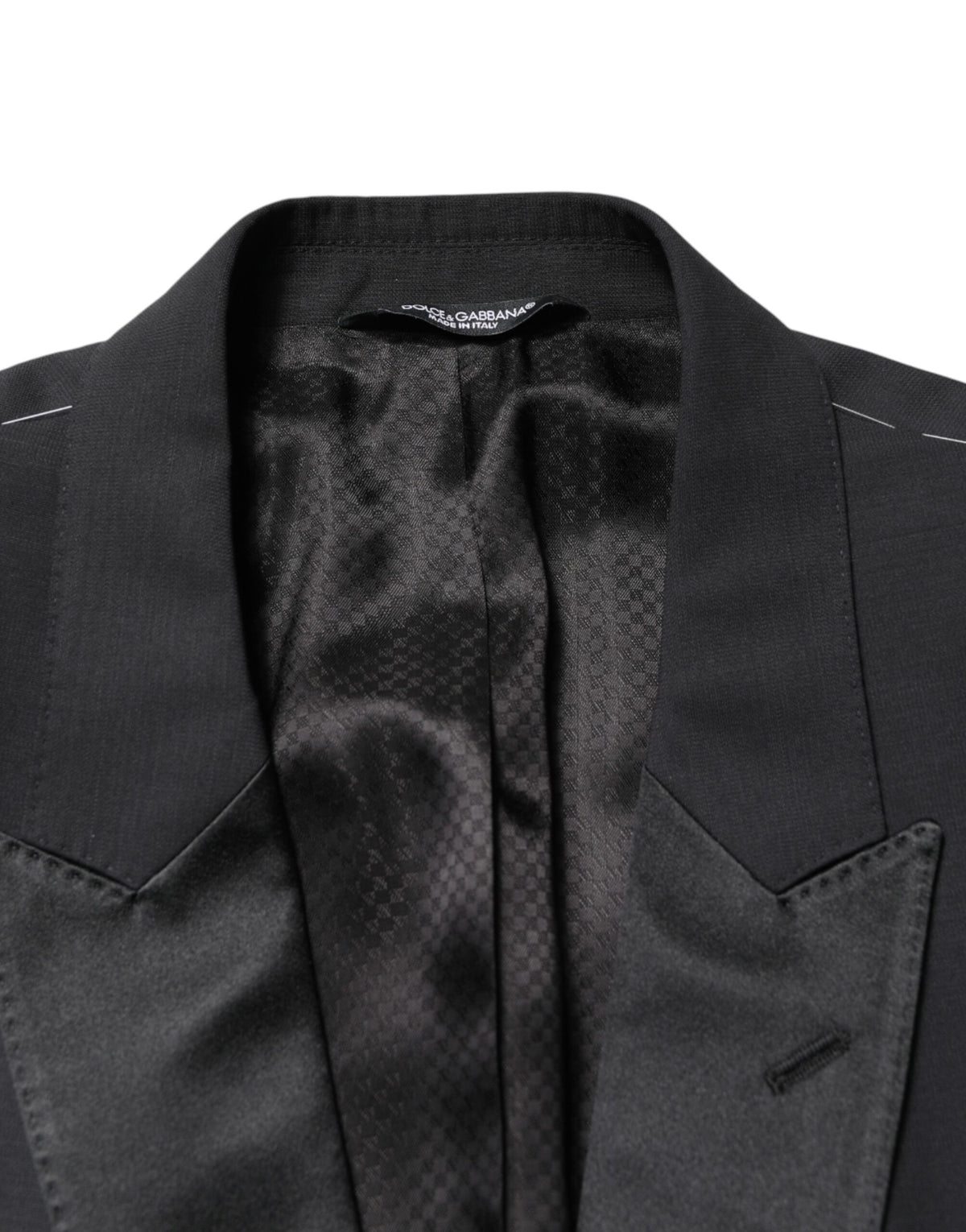 Dolce & Gabbana Black MARTINI Single Breasted Jacket Blazer