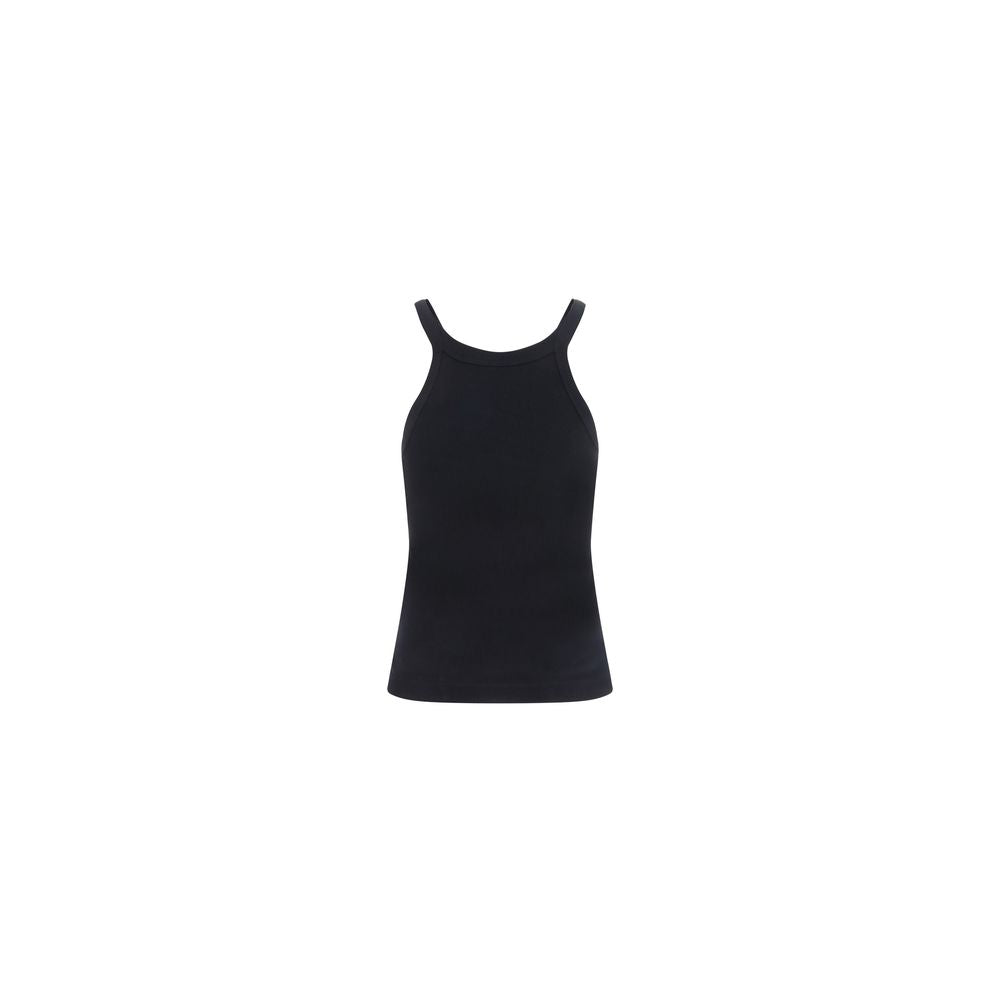 Fendi Black Cotton Sleeveles T-Shirt