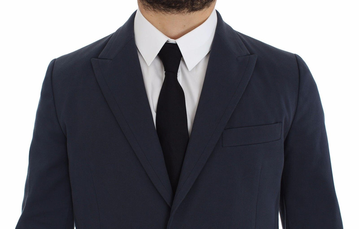 Veste blazer élégante en coton stretch bleu Dolce &amp; Gabbana