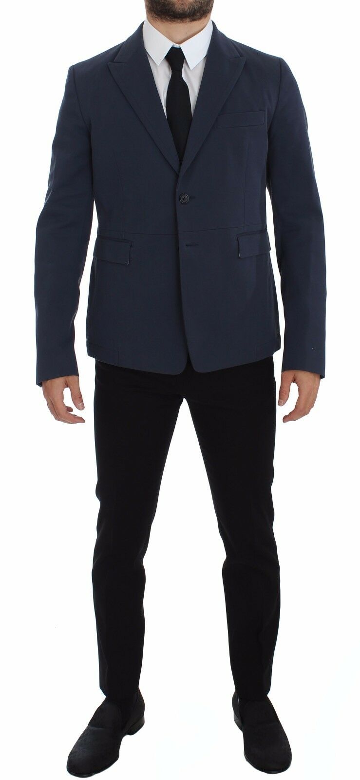 Veste blazer élégante en coton stretch bleu Dolce &amp; Gabbana