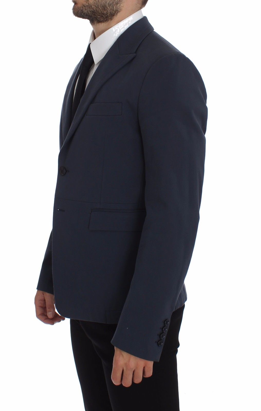 Veste blazer élégante en coton stretch bleu Dolce &amp; Gabbana