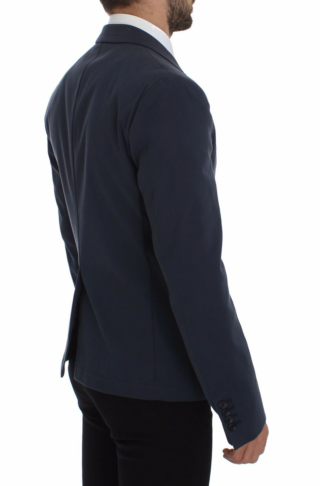 Chaqueta blazer elegante de algodón elástico azul de Dolce &amp; Gabbana